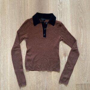 Rag & Bone Cashmere Polo Sweater, Size XS